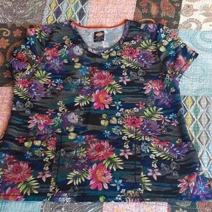 Dickies Floral scrub top 2X